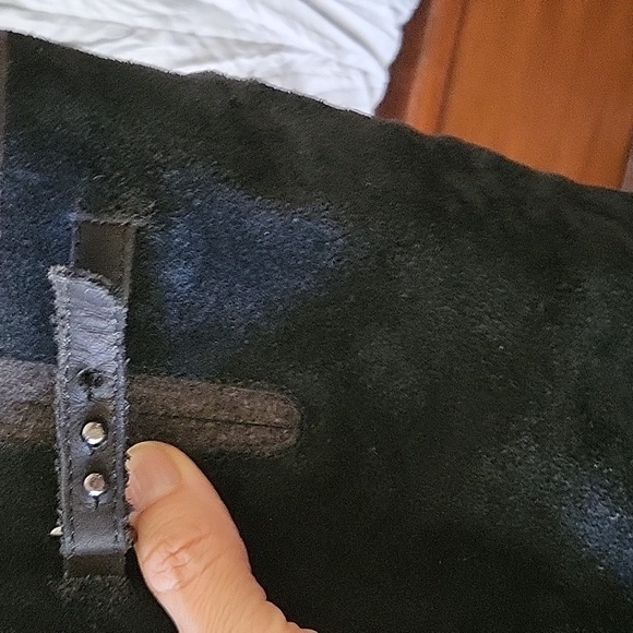 UGG Tall Wedge Leslie Black Boot Size 8 - Picture 9 of 9